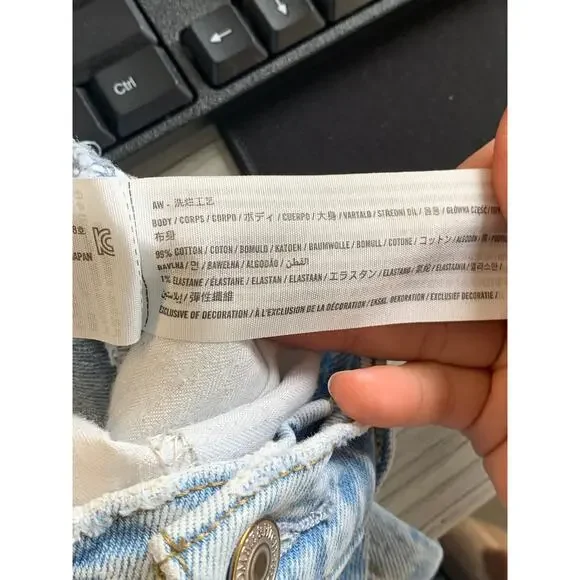 Abercrombie & Fitch Women's The 90s Straight Jeans Ultra High Rise Blue Size 24 - Picture 4 of 5